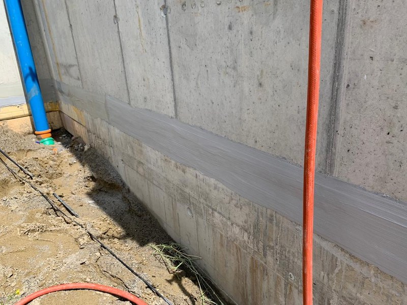 Aussenwand in der Bauphase einer Liegenschaft