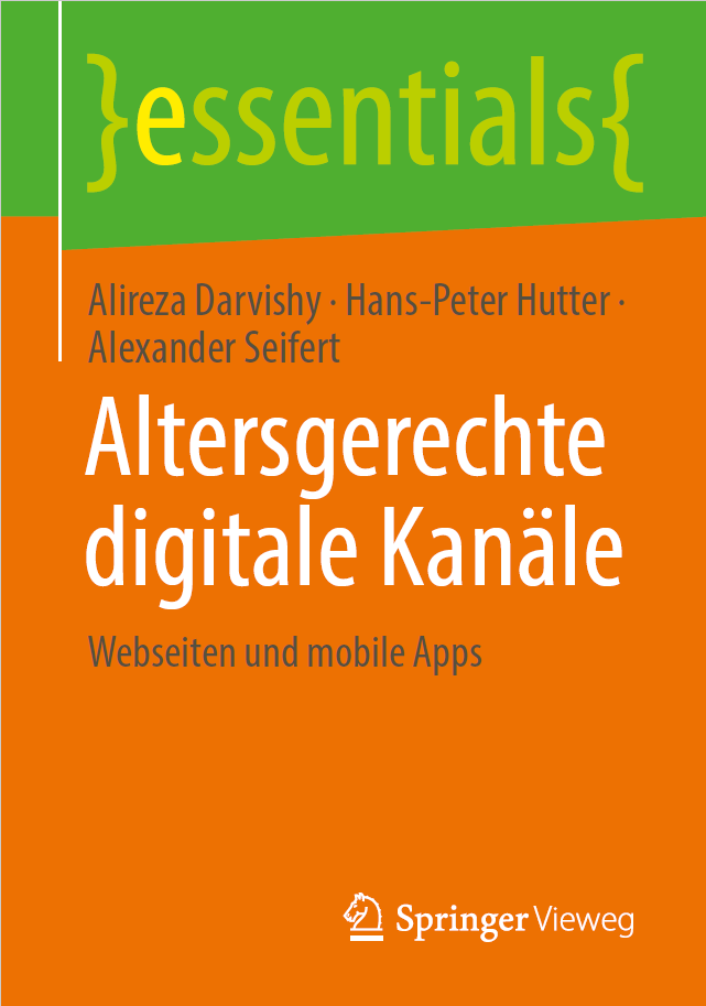 Das Bild zeigt das Cover des Buches «Altersgerechte digitale Kanäle»