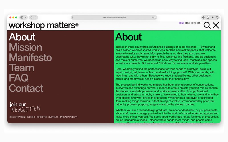 Workshop Matters: Victoria Paeva macht offene Werkstätten in der Schweiz sichtbar