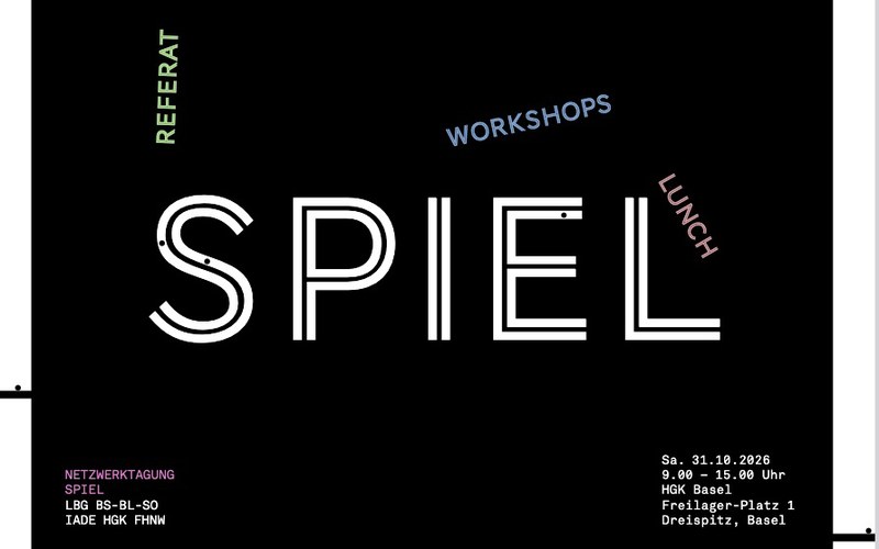 Netzwerktagung zum Thema Spiel mit dem Institute Arts and Design Education (IADE) der HGK Basel