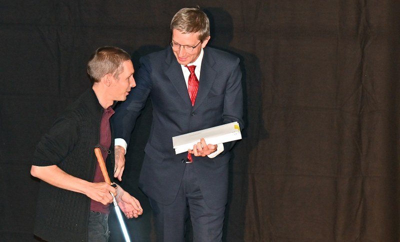 Philip Colombo an der Diplomfeier der FHNW.