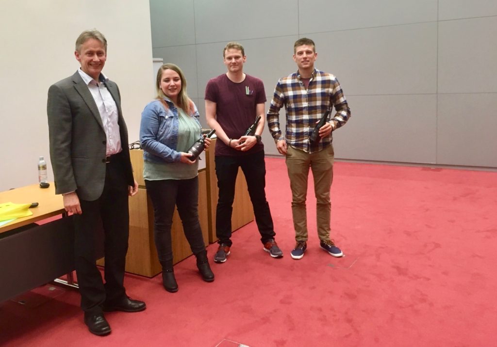 Peter Stuber mit Barbara Meier, Simon Althaus und Lukas Voramwald.