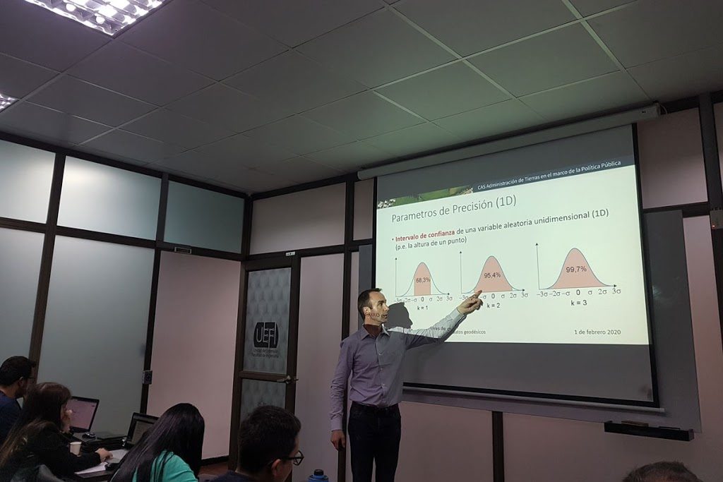 Unterricht von D. Salvini im Fach geodätische Statistik