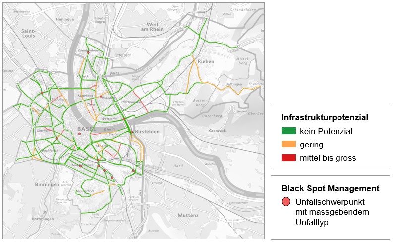 Network Safety Management: Infrastrukturpotenzial und Unfallschwerpunkte