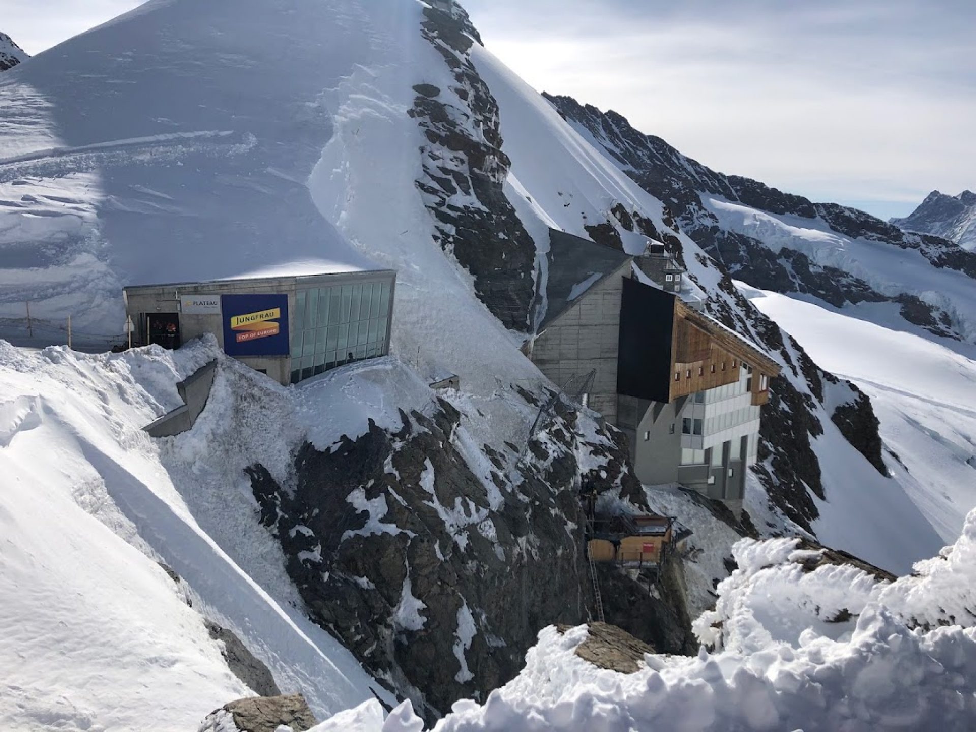 Aussicht von der Vermessungsplattform auf dem Jungfraujoch