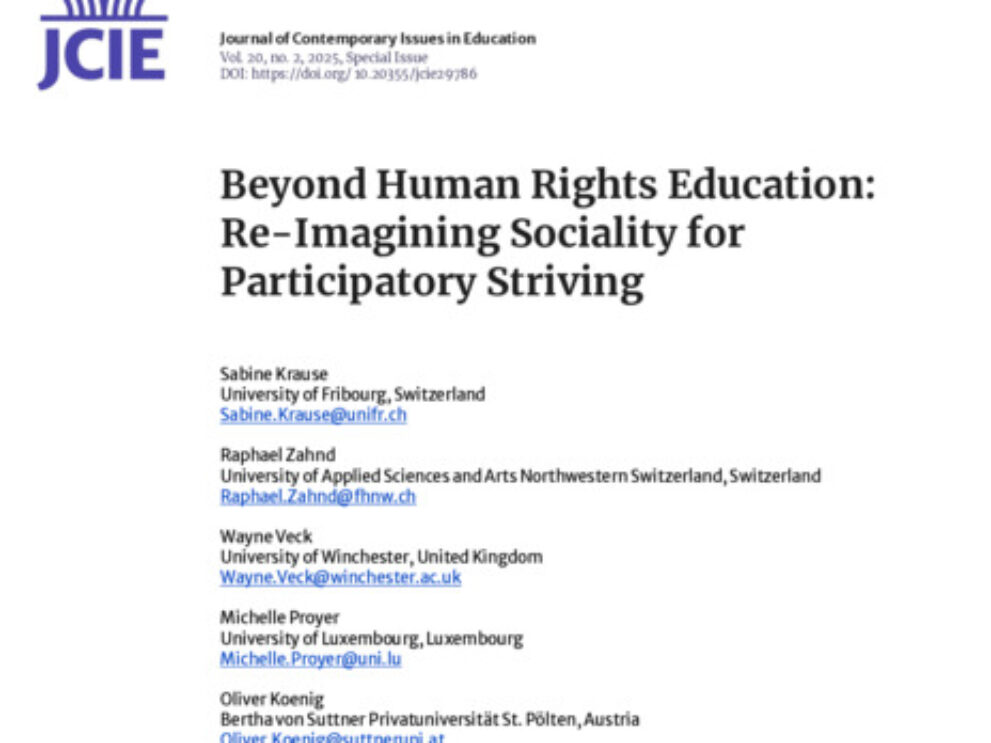 Titelblatt zum Beitrag im JCIE