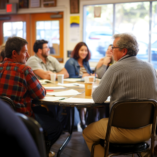 Szene Diskussion Quartier